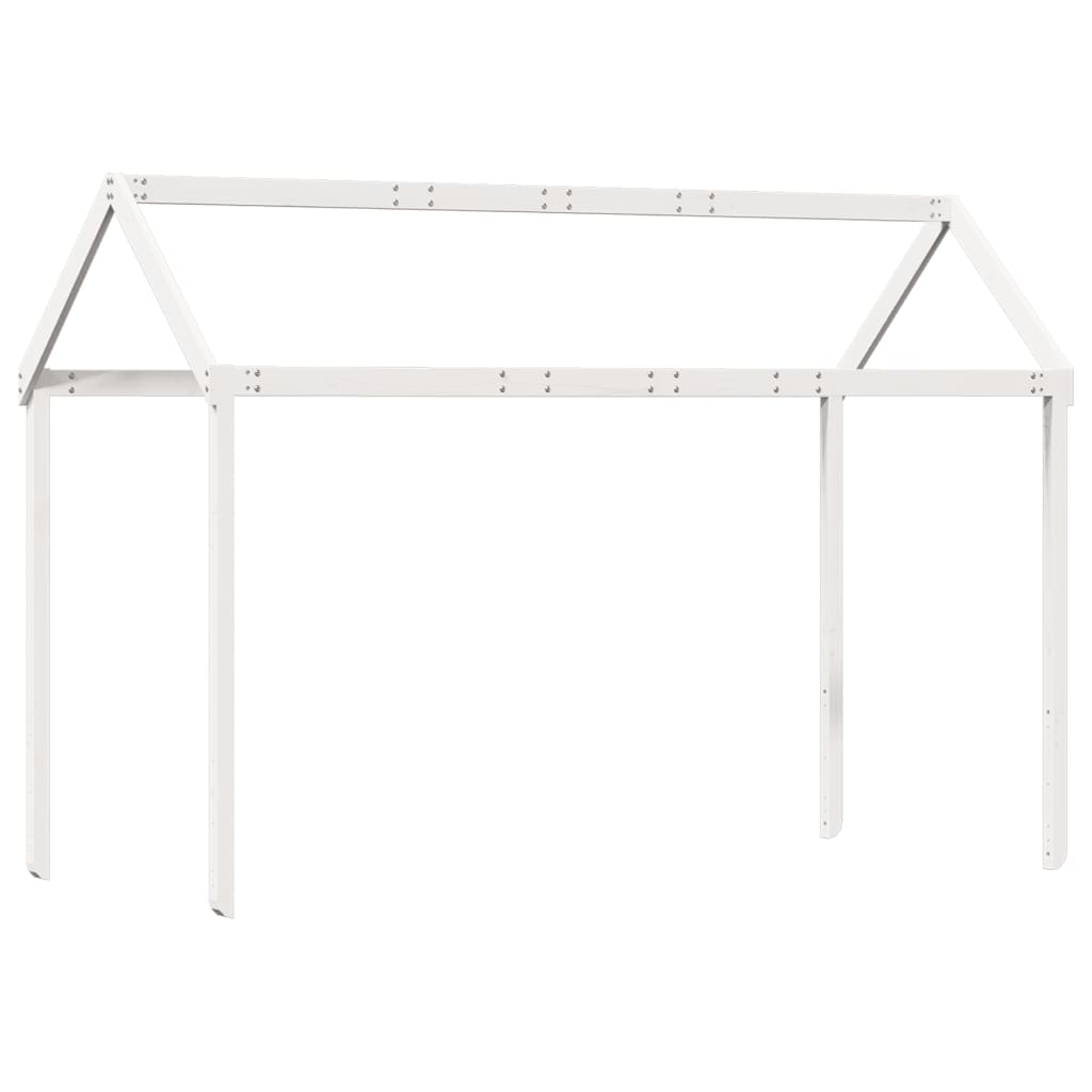 Kinderbedhuisje 217x85,5x154 cm massief grenenhout wit is nu te koop bij PeponiXL, paradijselijk wonen!