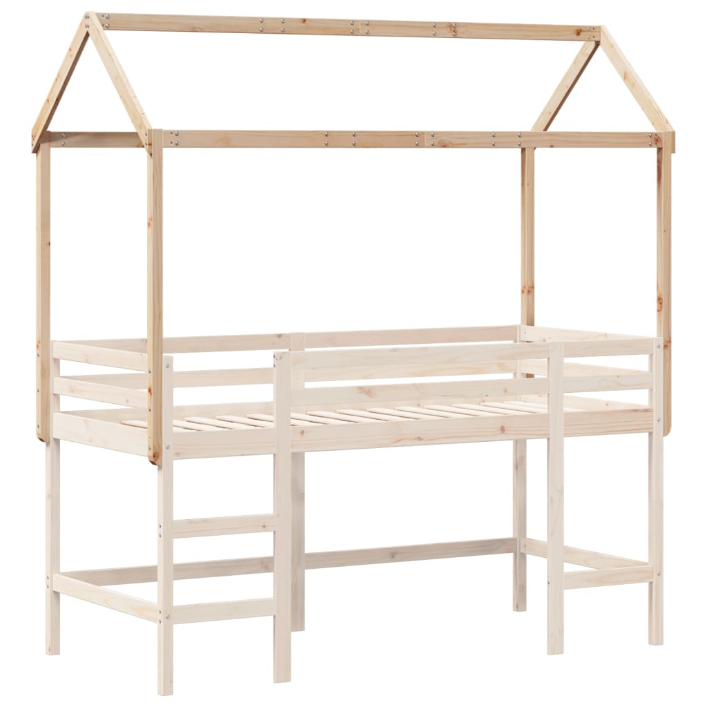 Kinderbedhuisje 207x95,5x159 cm massief grenenhout is nu te koop bij PeponiXL, paradijselijk wonen!