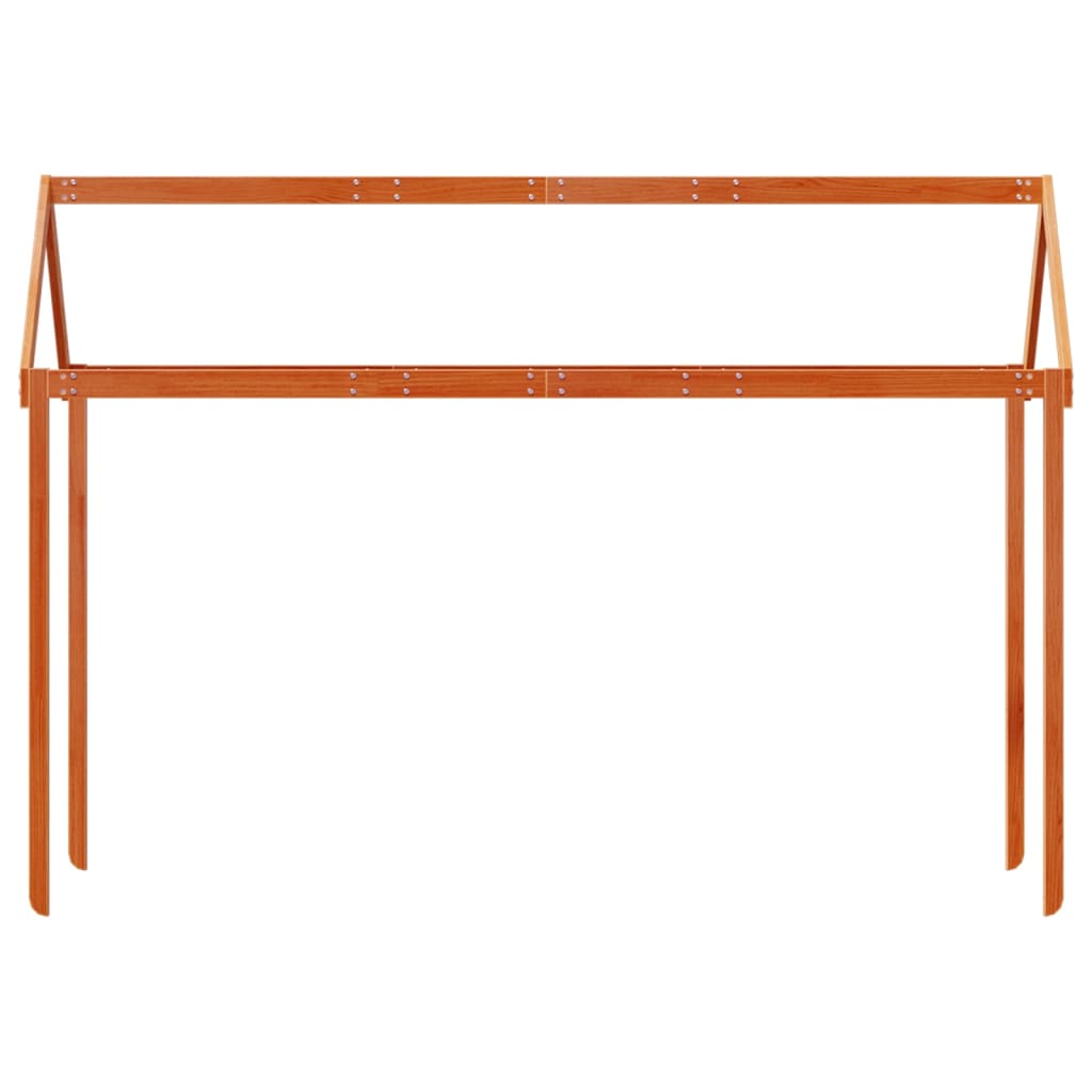 Kinderbedhuisje 207x95,5x159 cm massief grenenhout wasbruin is nu te koop bij PeponiXL, paradijselijk wonen!