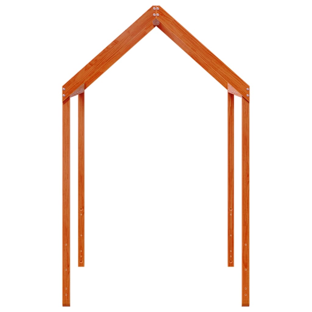 Kinderbedhuisje 207x95,5x159 cm massief grenenhout wasbruin is nu te koop bij PeponiXL, paradijselijk wonen!