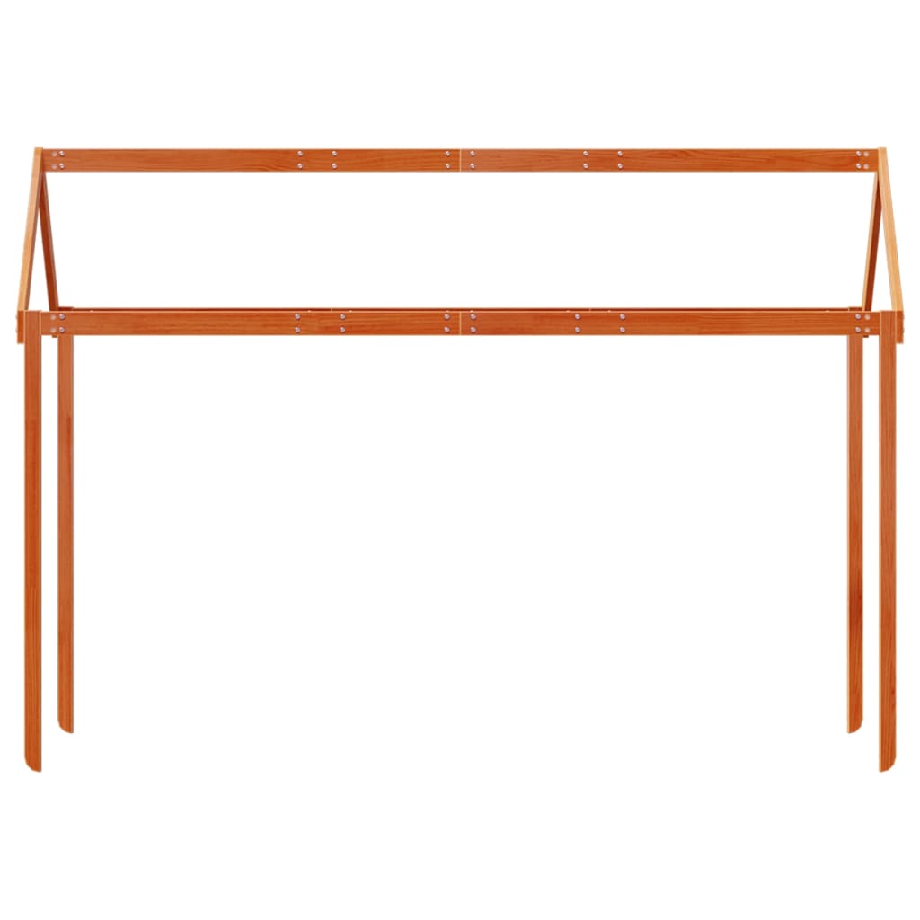 Kinderbedhuisje 207x80,5x151,5 cm massief grenenhout wasbruin is nu te koop bij PeponiXL, paradijselijk wonen!