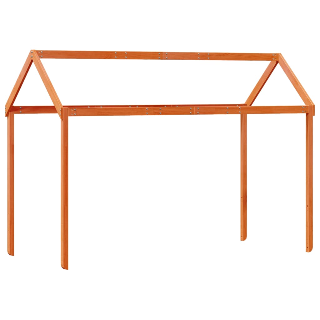 Kinderbedhuisje 207x80,5x151,5 cm massief grenenhout wasbruin is nu te koop bij PeponiXL, paradijselijk wonen!