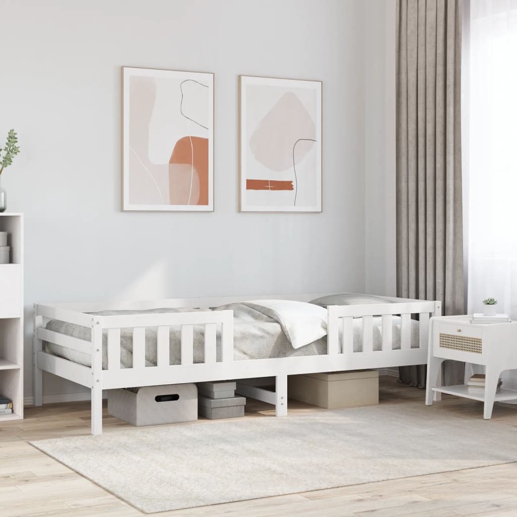 Bedframe zonder matras massief grenenhout wit 90x200 cm is nu te koop bij PeponiXL, paradijselijk wonen!