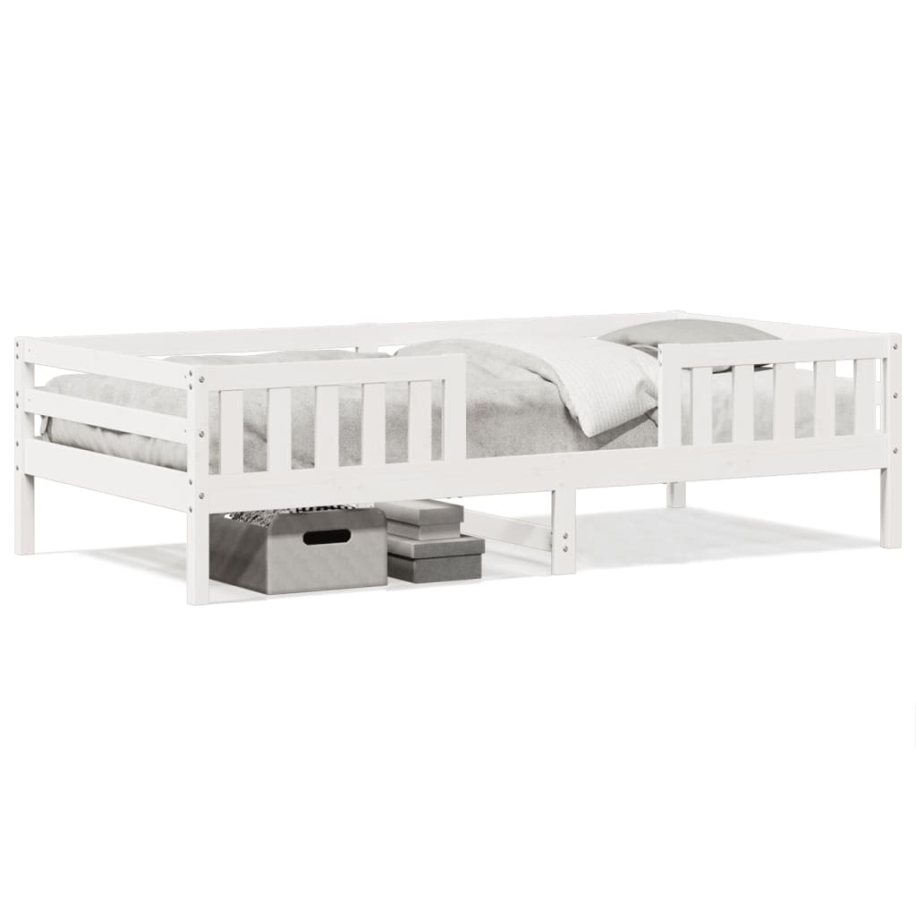Bedframe zonder matras massief grenenhout wit 90x200 cm is nu te koop bij PeponiXL, paradijselijk wonen!