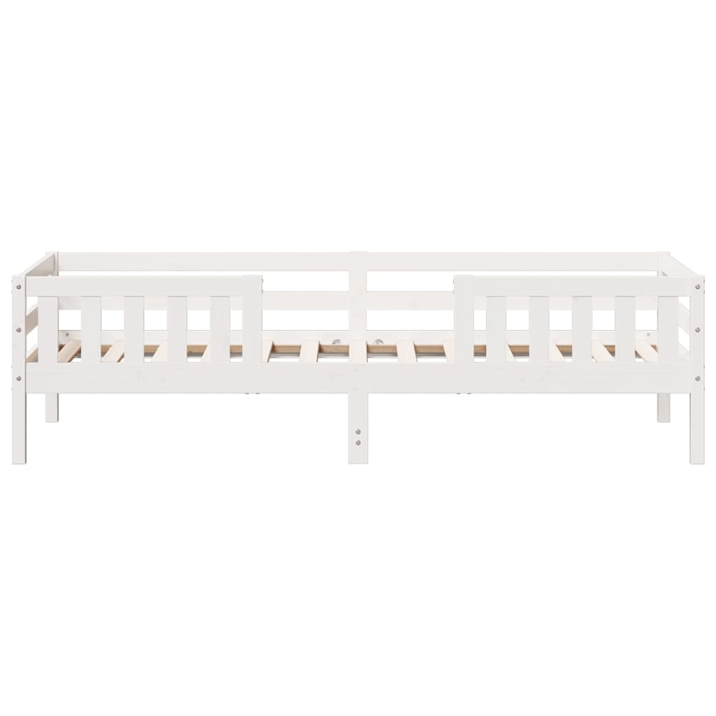 Bedframe zonder matras massief grenenhout wit 80x200 cm is nu te koop bij PeponiXL, paradijselijk wonen!