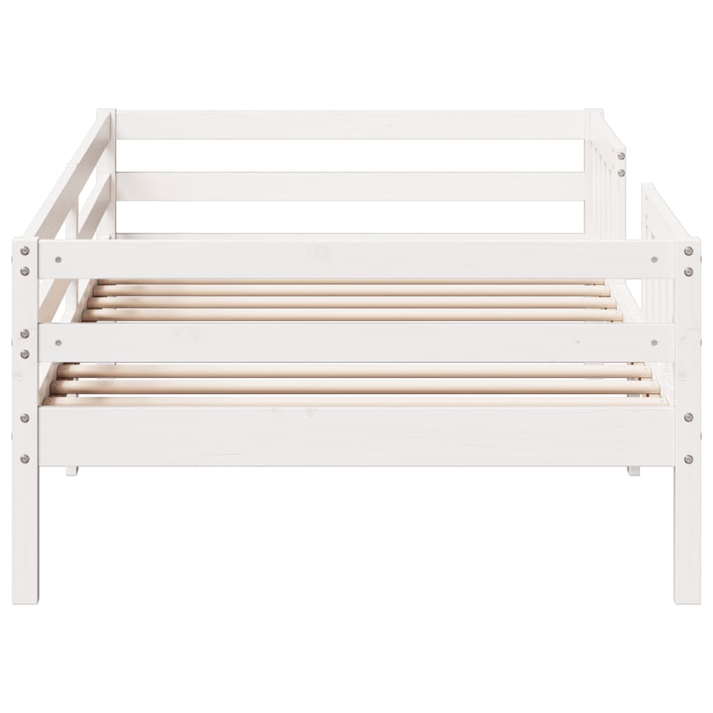 Bedframe zonder matras massief grenenhout wit 80x200 cm is nu te koop bij PeponiXL, paradijselijk wonen!