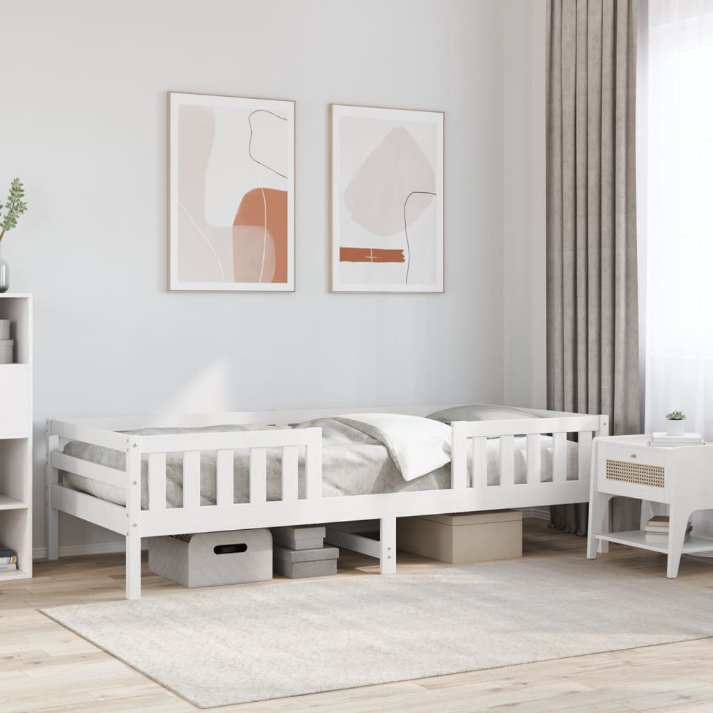 Bedframe zonder matras massief grenenhout wit 90x190 cm is nu te koop bij PeponiXL, paradijselijk wonen!