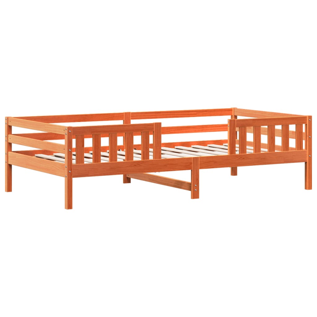 Bedframe zonder matras massief grenenhout wasbruin 90x190 cm is nu te koop bij PeponiXL, paradijselijk wonen!
