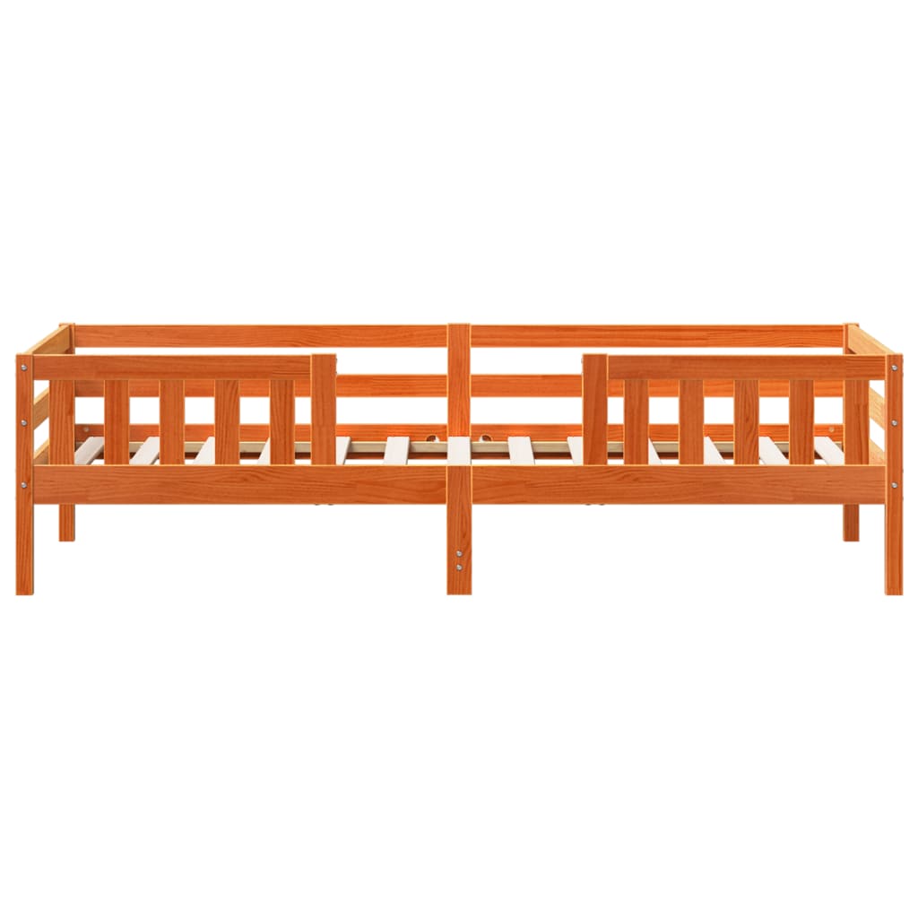 Bedframe zonder matras massief grenenhout wasbruin 90x190 cm is nu te koop bij PeponiXL, paradijselijk wonen!
