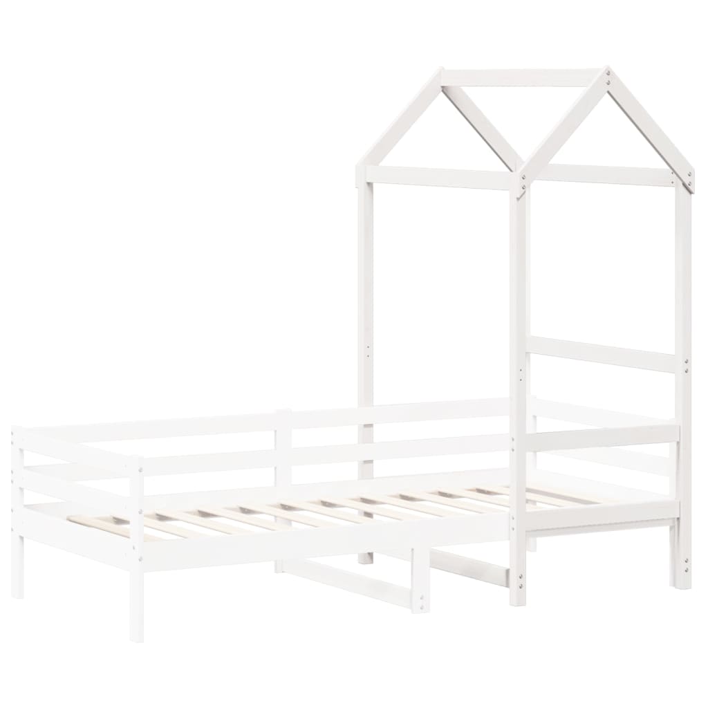 Kinderbedhuisje 118x70x176,5 cm massief grenenhout wit is nu te koop bij PeponiXL, paradijselijk wonen!