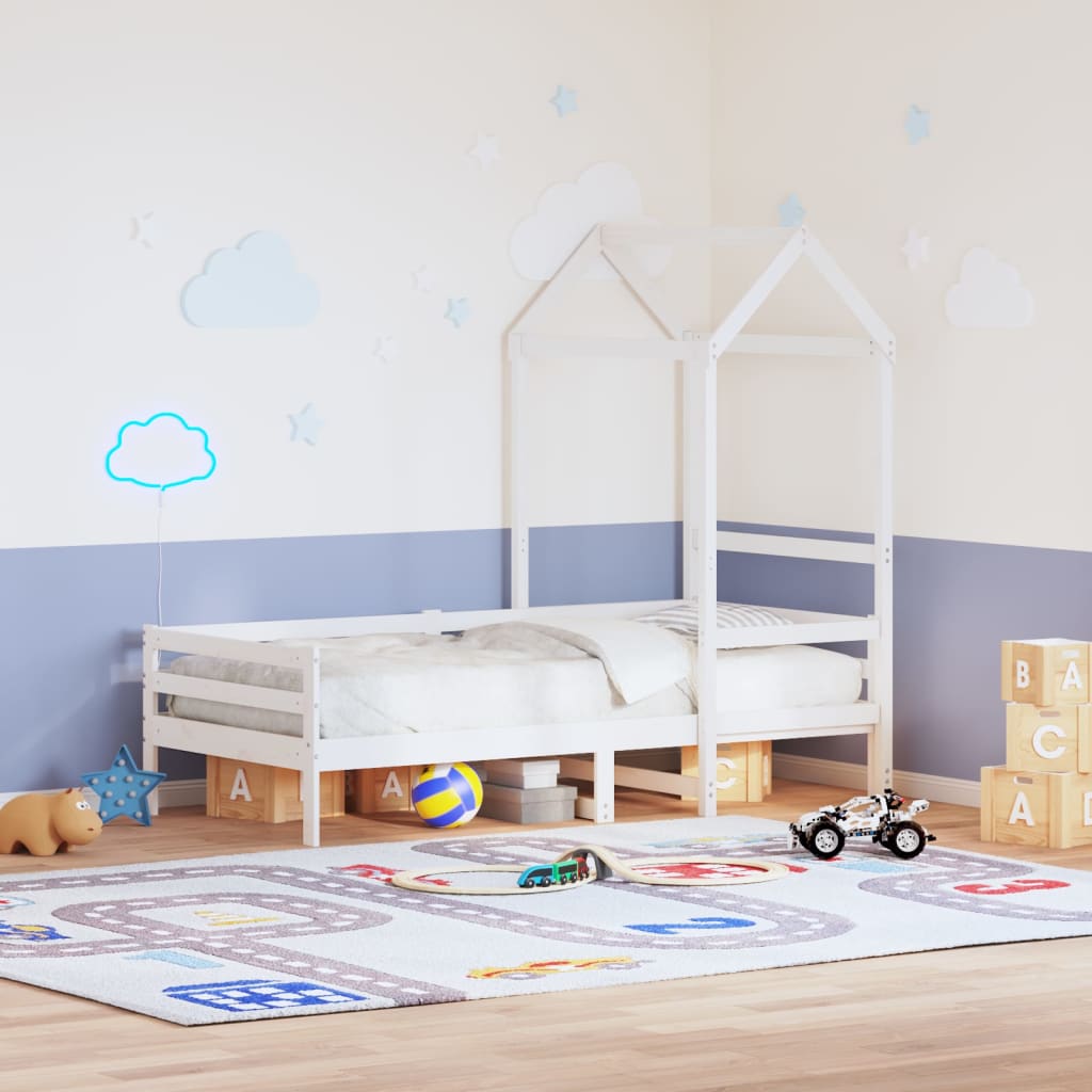 Kinderbedhuisje 118x70x176,5 cm massief grenenhout wit is nu te koop bij PeponiXL, paradijselijk wonen!