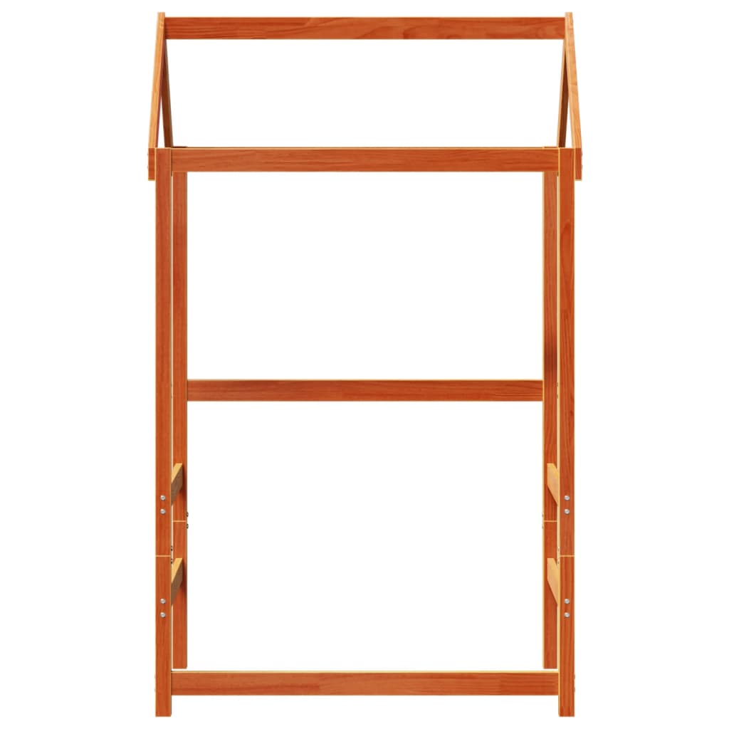 Kinderbedhuisje 108x70x176,5 cm massief grenenhout wasbruin is nu te koop bij PeponiXL, paradijselijk wonen!