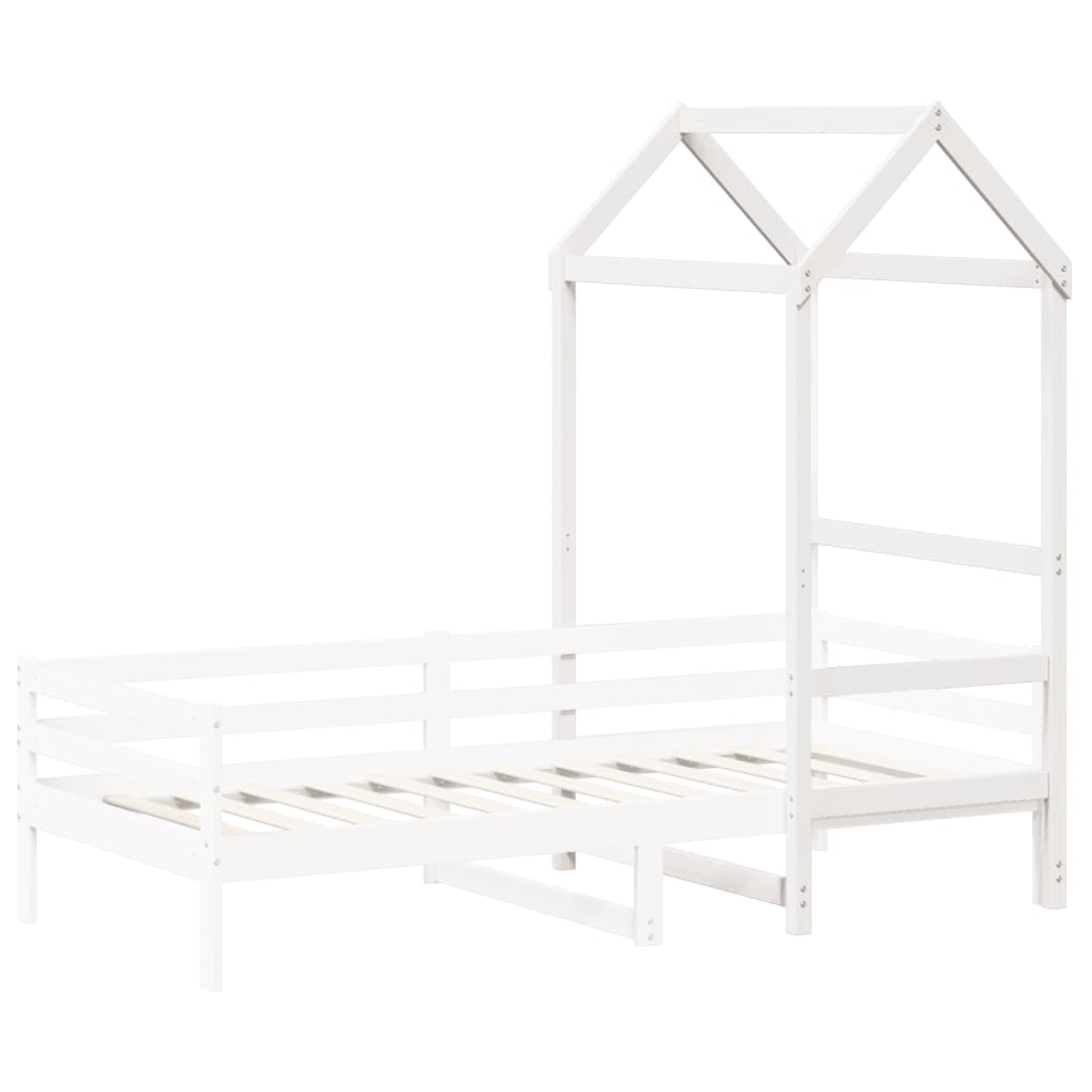 Kinderbedhuisje 98x70x176,5 cm massief grenenhout wit is nu te koop bij PeponiXL, paradijselijk wonen!
