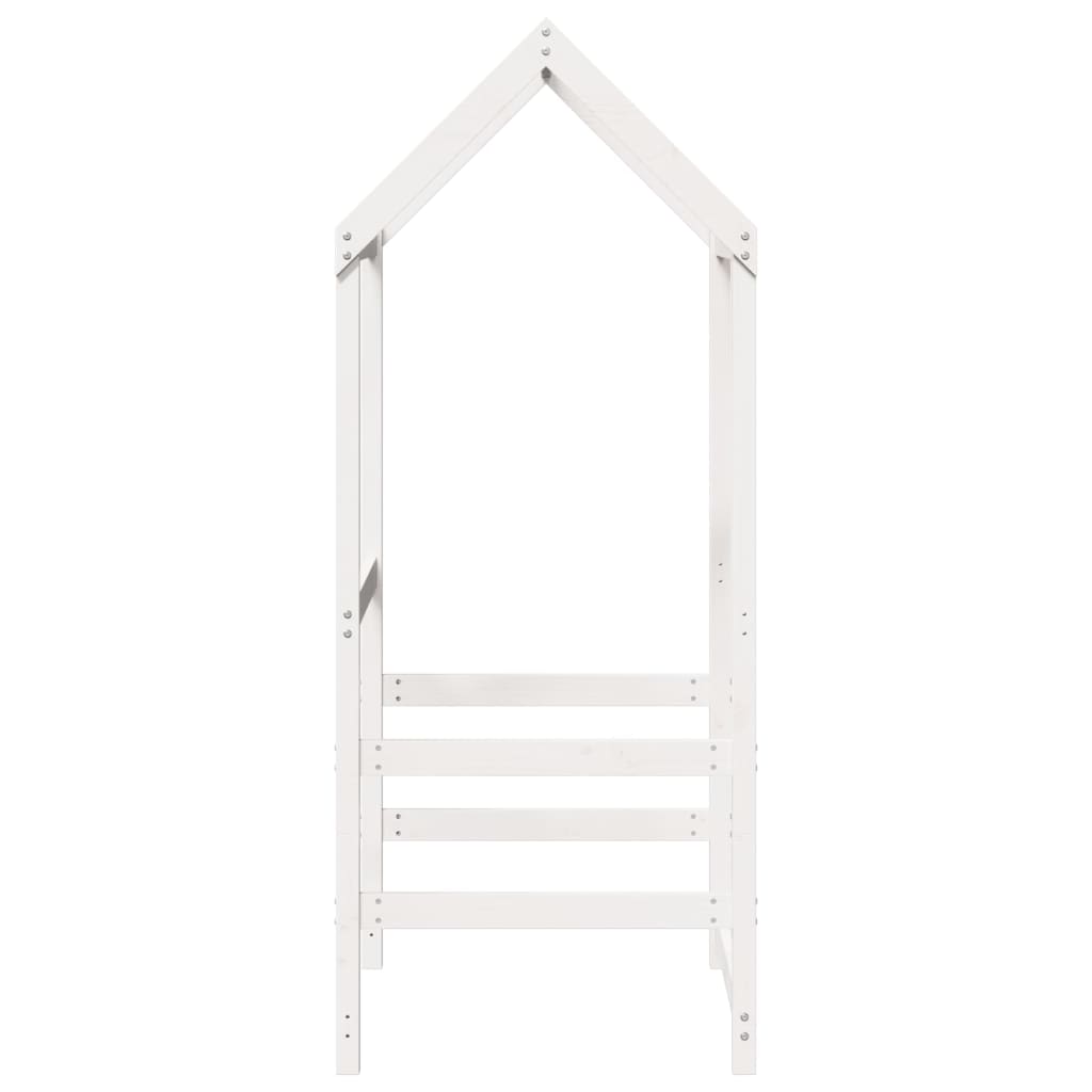 Kinderbedhuisje 98x70x176,5 cm massief grenenhout wit is nu te koop bij PeponiXL, paradijselijk wonen!