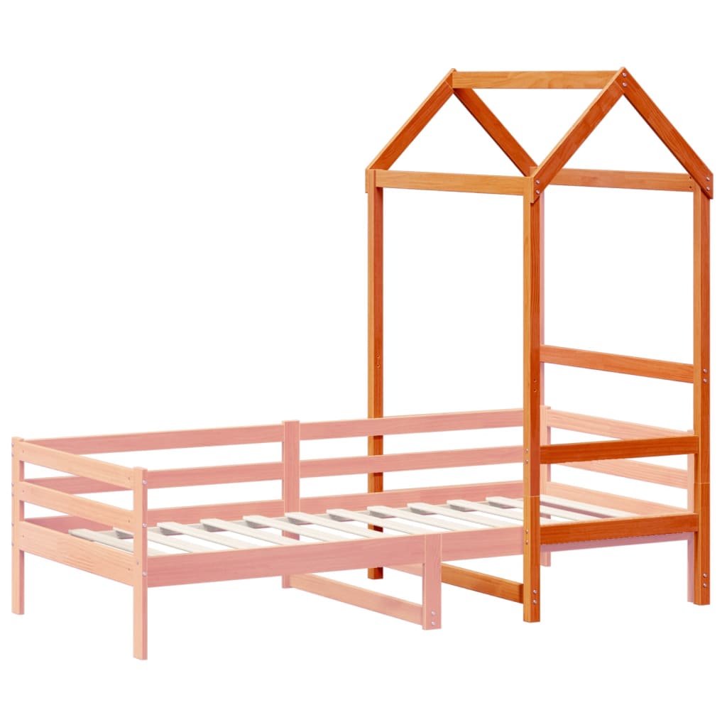 Kinderbedhuisje 98x70x176,5 cm massief grenenhout wasbruin is nu te koop bij PeponiXL, paradijselijk wonen!
