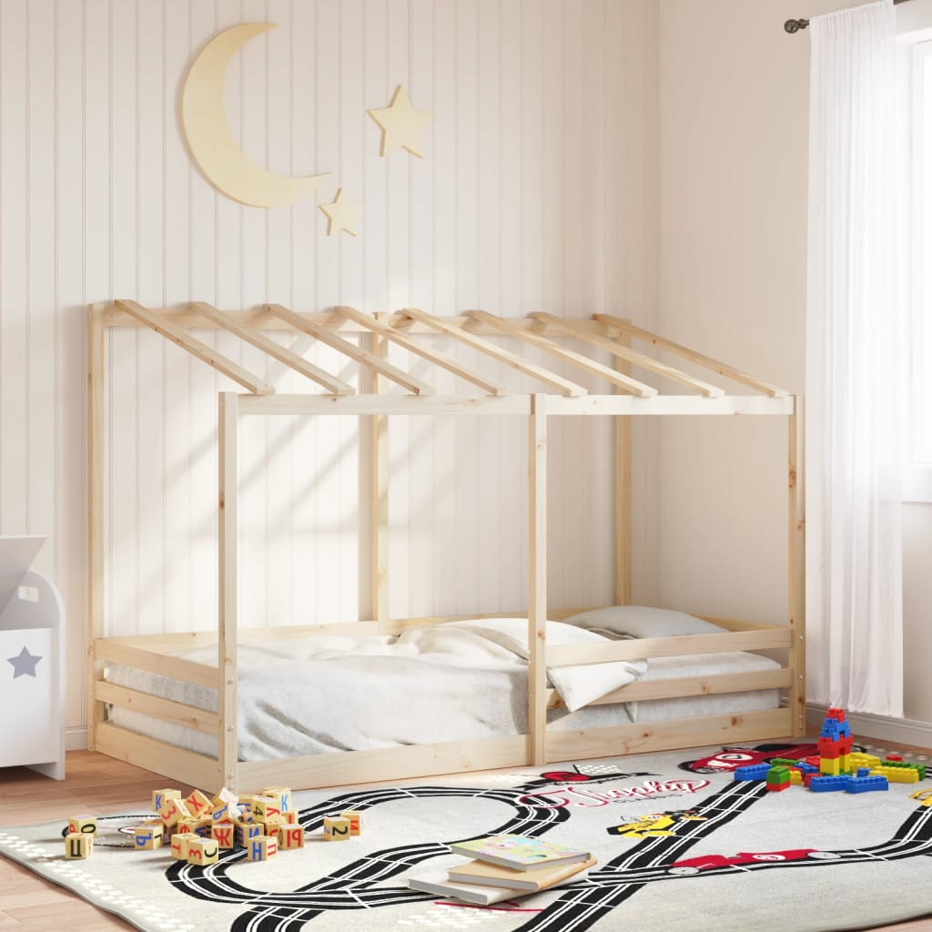 Kinderbed met bedhuis 90x200 cm massief grenenhout is nu te koop bij PeponiXL, paradijselijk wonen!