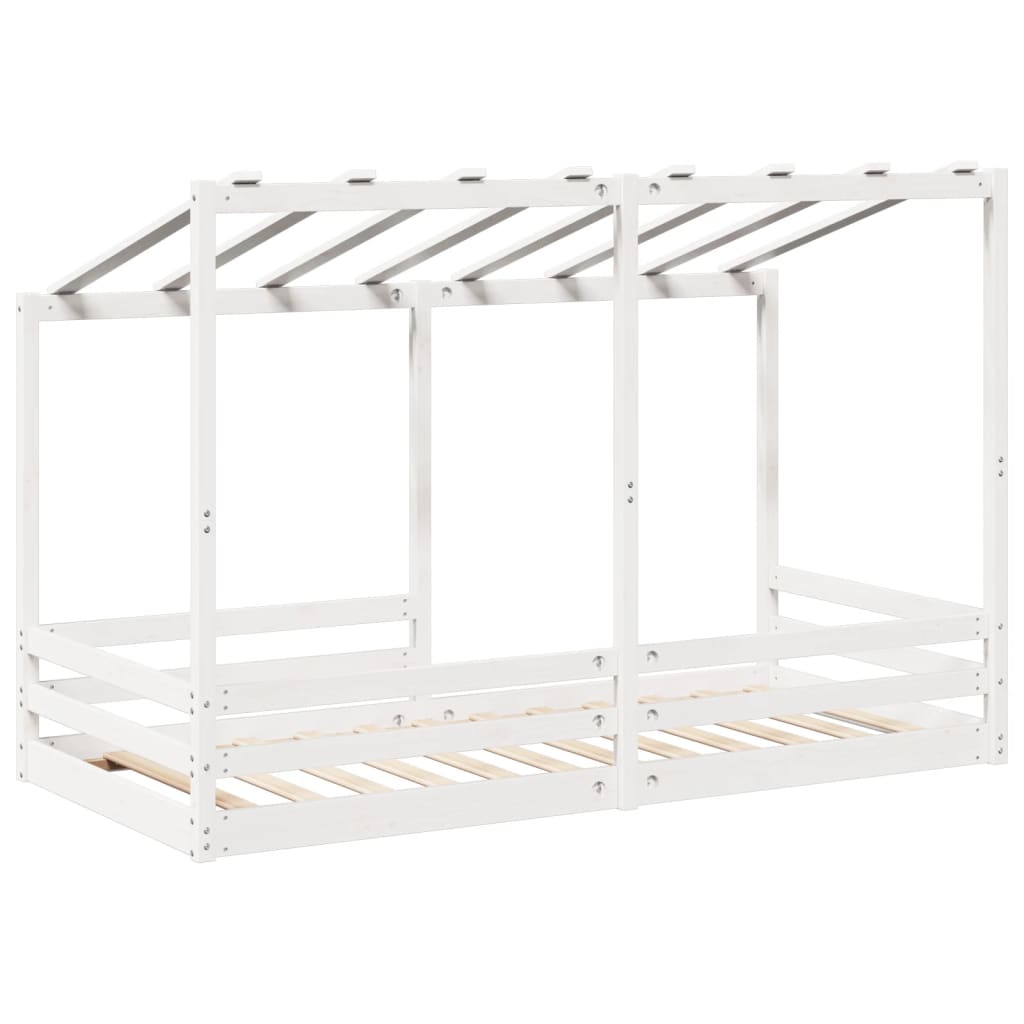Kinderbed met bedhuis 90x200 cm massief grenenhout wit is nu te koop bij PeponiXL, paradijselijk wonen!