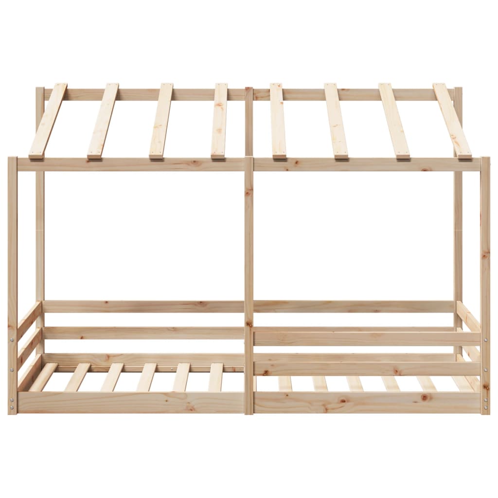 Kinderbed met bedhuis 80x200 cm massief grenenhout wit is nu te koop bij PeponiXL, paradijselijk wonen!