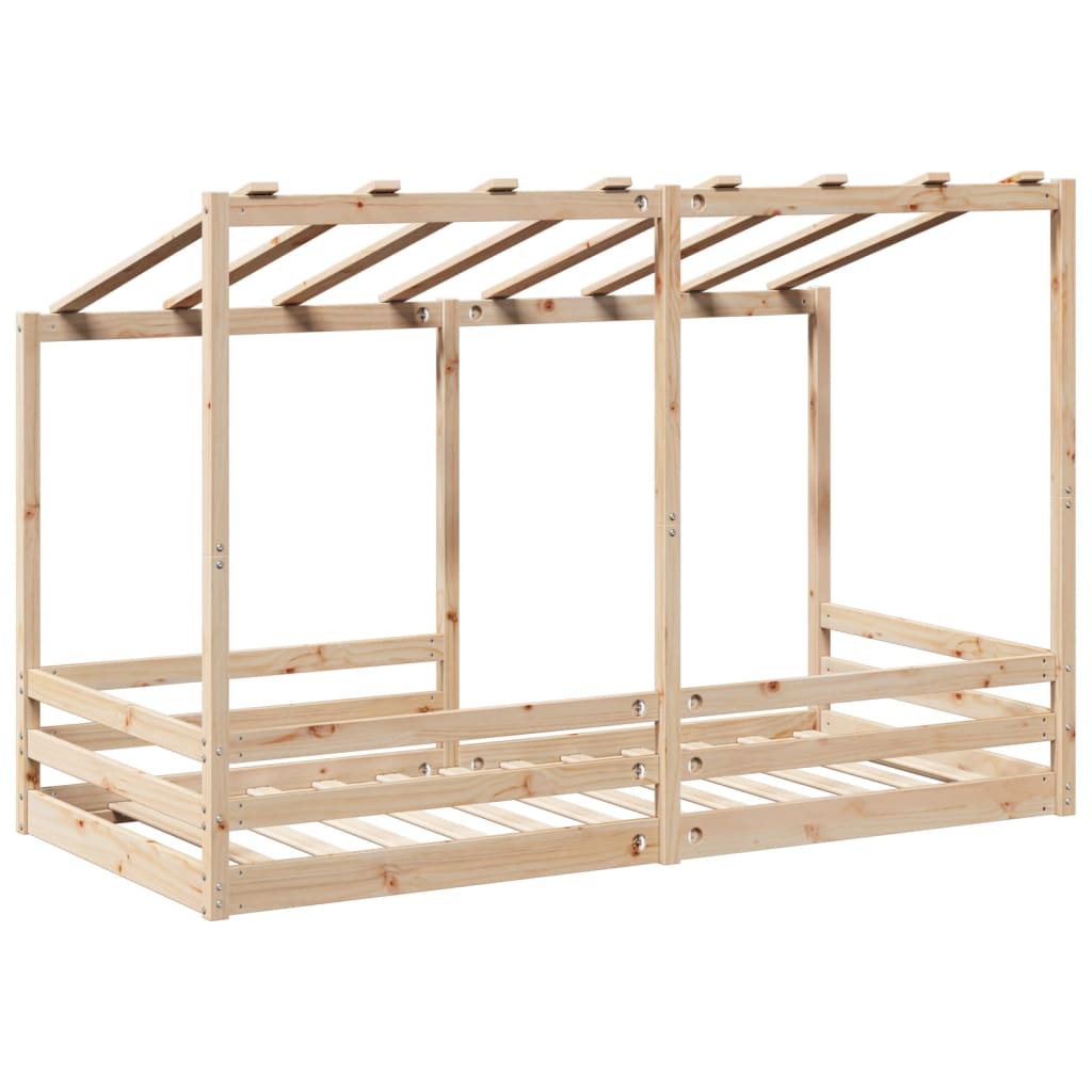 Kinderbed met bedhuis 80x200 cm massief grenenhout wit is nu te koop bij PeponiXL, paradijselijk wonen!