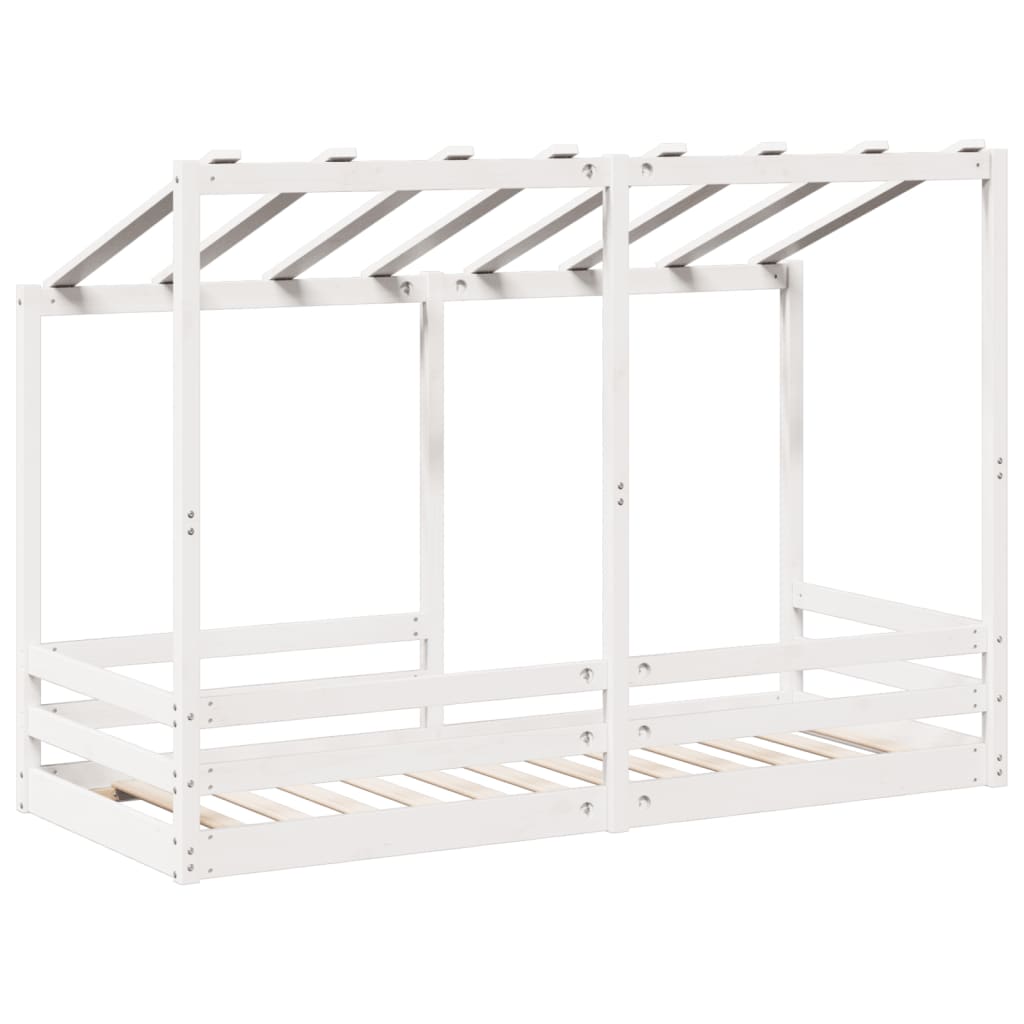 Kinderbed met bedhuis 90x190 cm massief grenenhout wit is nu te koop bij PeponiXL, paradijselijk wonen!
