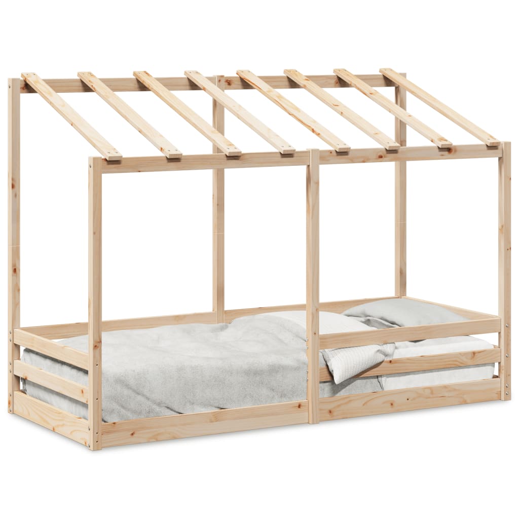 Kinderbed met bedhuis 75x190 cm massief grenenhout is nu te koop bij PeponiXL, paradijselijk wonen!