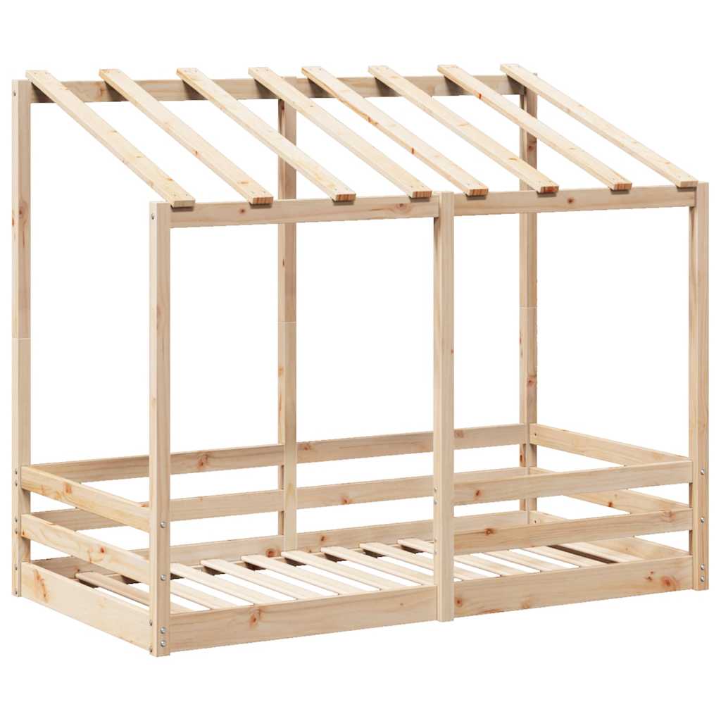 Kinderbed met bedhuis 80x160 cm massief grenenhout