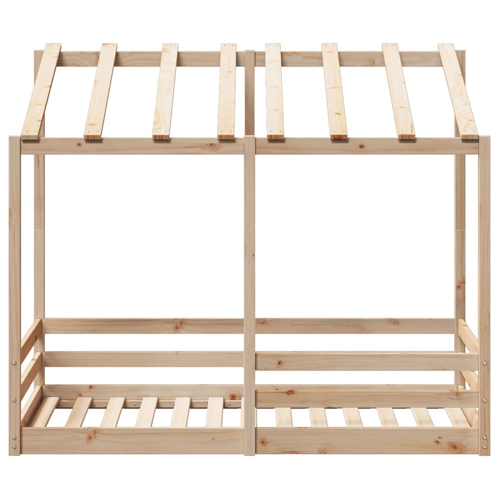 Kinderbed met bedhuis 80x160 cm massief grenenhout