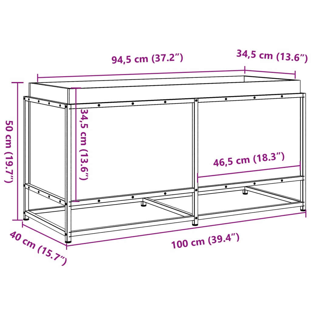 Plantenbak 100x40x50 cm massief grenenhout is nu te koop bij PeponiXL, paradijselijk wonen!
