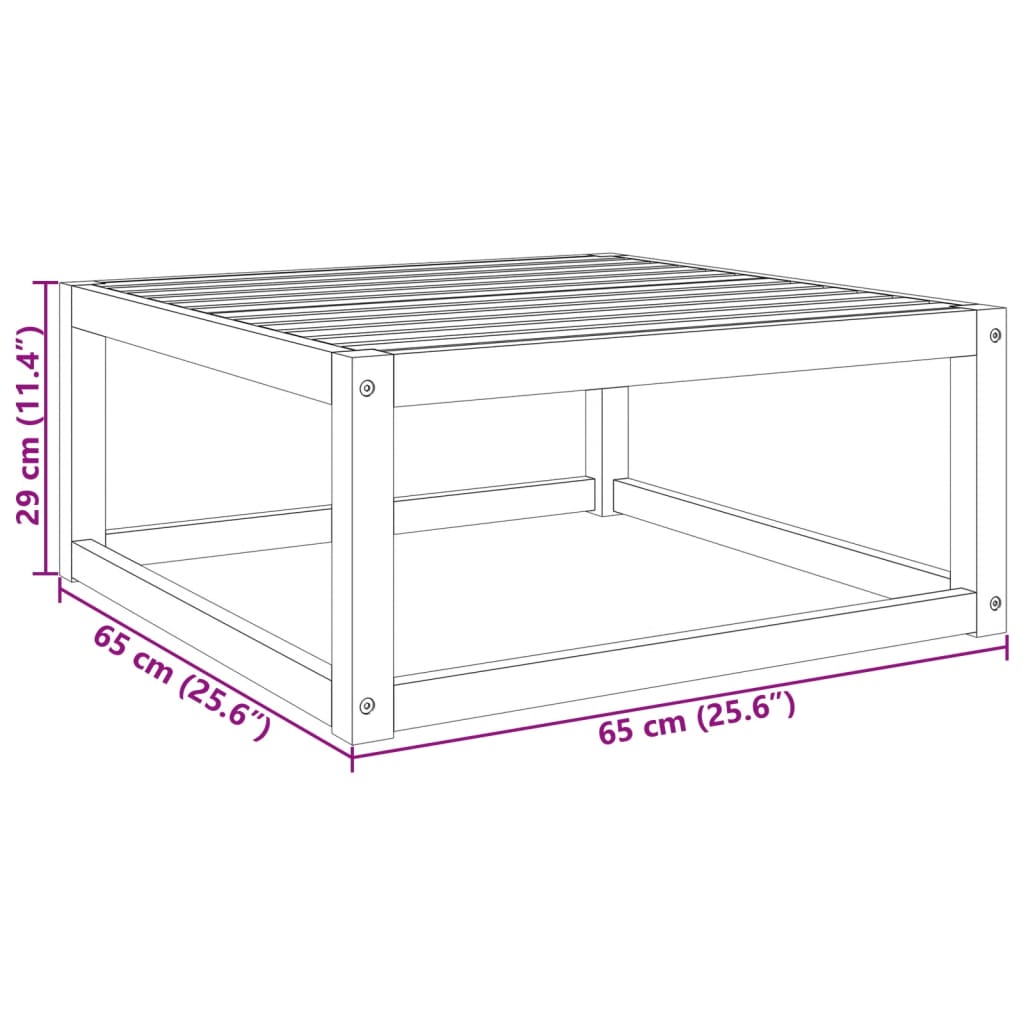 Tuintafel 65x65x29 cm massief acaciahout is nu te koop bij PeponiXL, paradijselijk wonen!