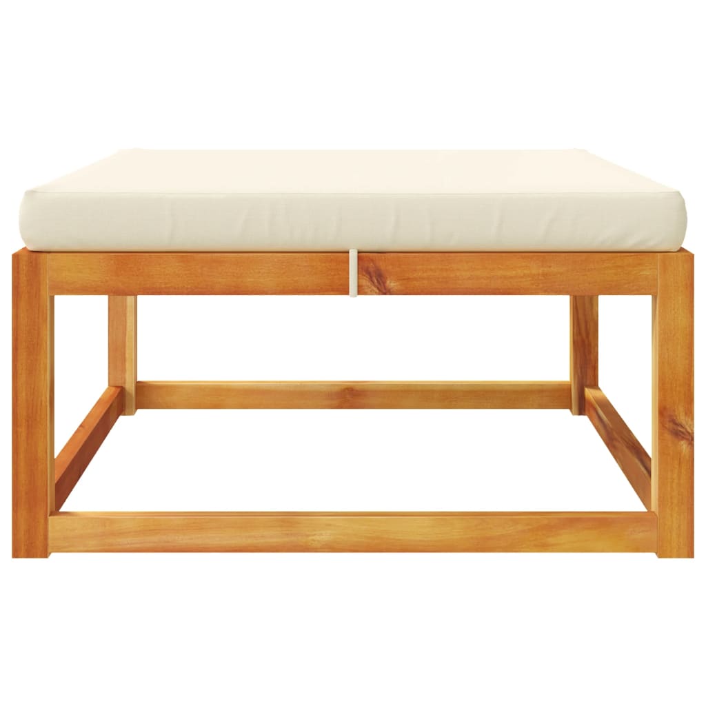 Tuinvoetenbank met kussen 65x65x29 massief acaciahout is nu te koop bij PeponiXL, paradijselijk wonen!