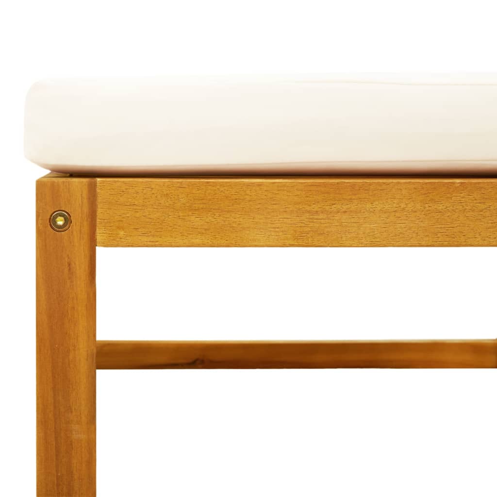 Tuinvoetenbank met kussen 65x65x29 massief acaciahout is nu te koop bij PeponiXL, paradijselijk wonen!