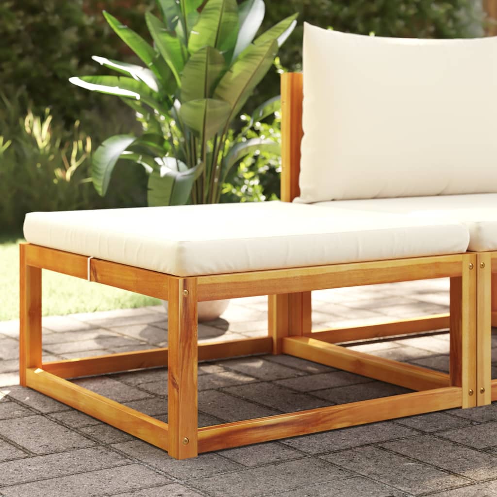 Tuinvoetenbank met kussen 65x65x29 massief acaciahout is nu te koop bij PeponiXL, paradijselijk wonen!