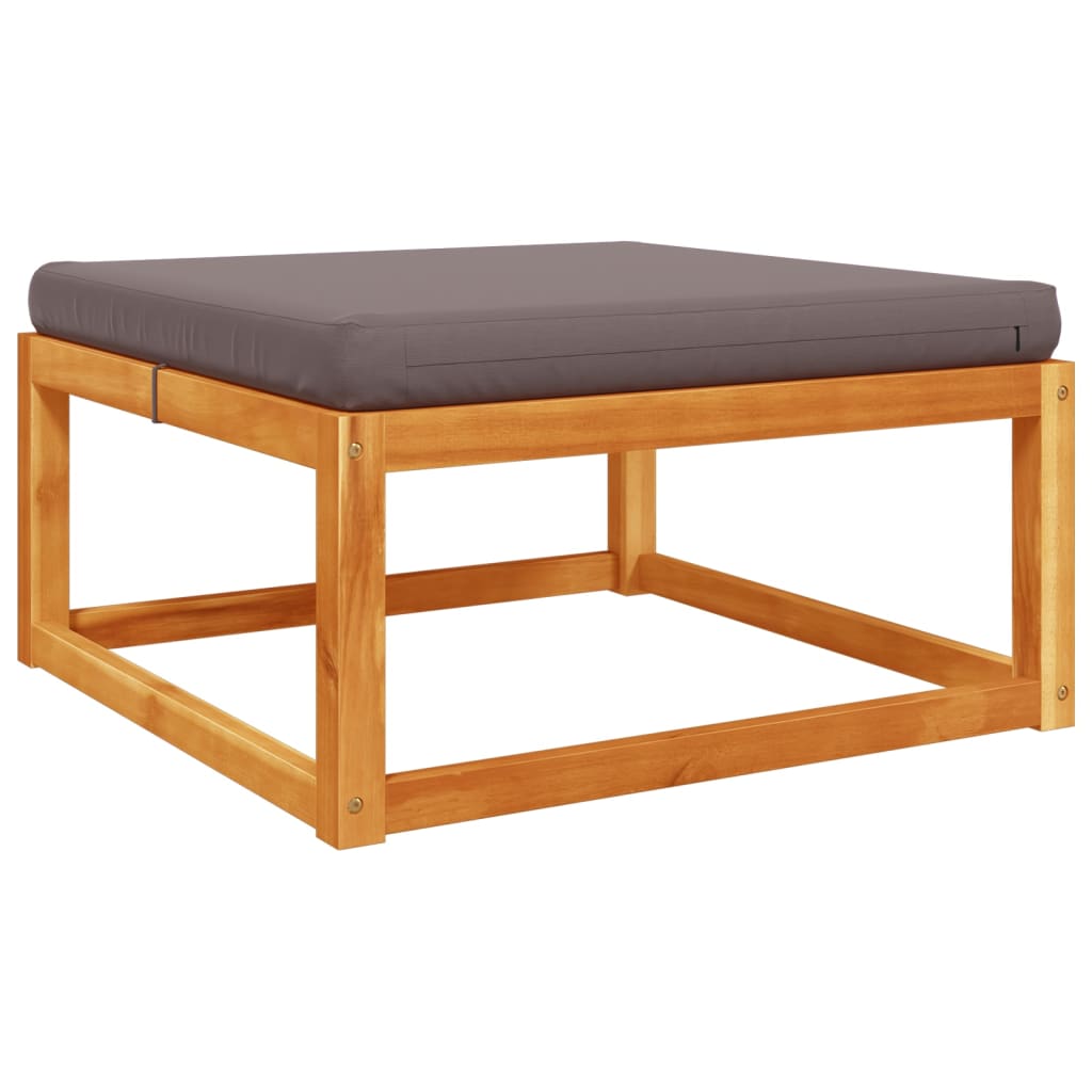 Tuinvoetenbank met kussen 65x65x29 massief acaciahout is nu te koop bij PeponiXL, paradijselijk wonen!