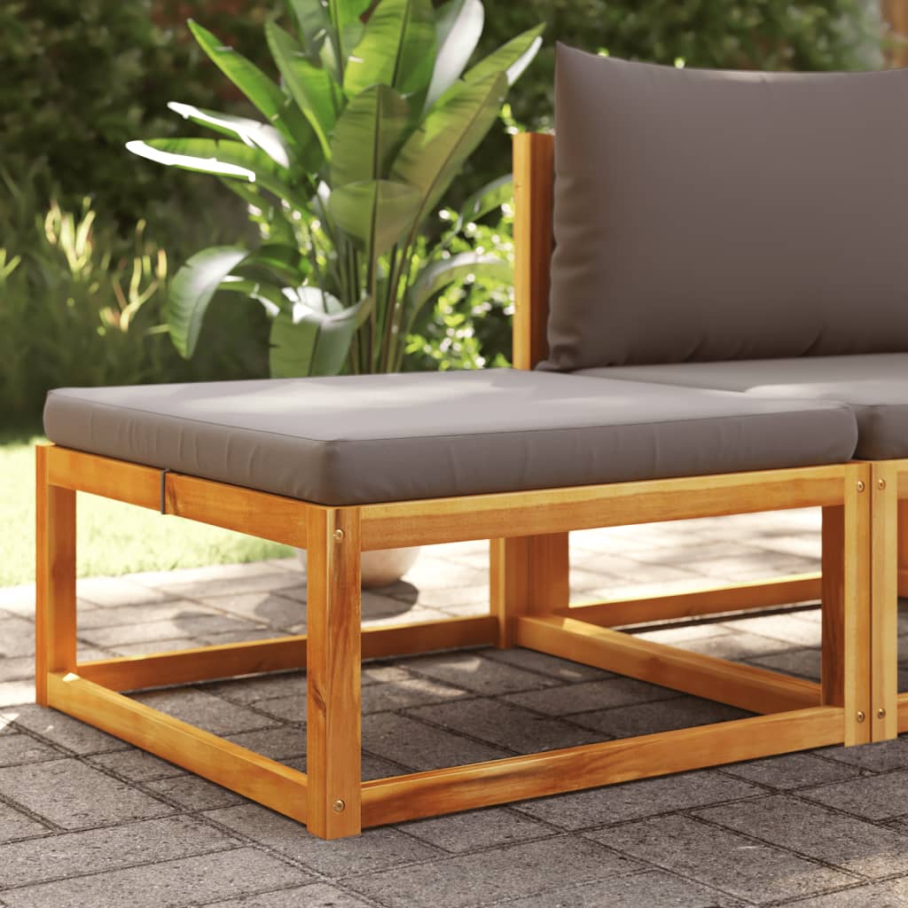 Tuinvoetenbank met kussen 65x65x29 massief acaciahout is nu te koop bij PeponiXL, paradijselijk wonen!