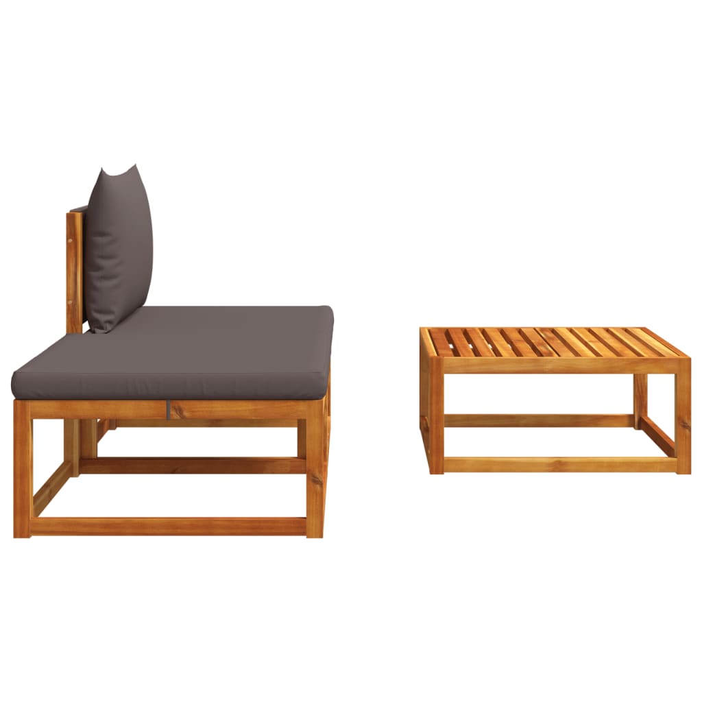 3-delige tuinbankset met kussens acaciahout & touw is nu te koop bij PeponiXL, paradijselijk wonen!