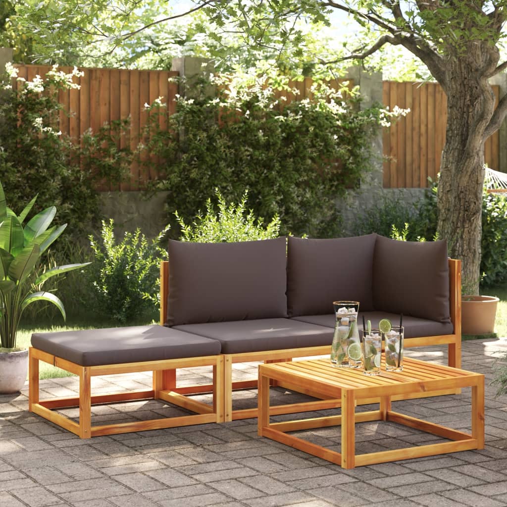 Tuinbank met kussens 2-zits acaciahout & touw is nu te koop bij PeponiXL, paradijselijk wonen!