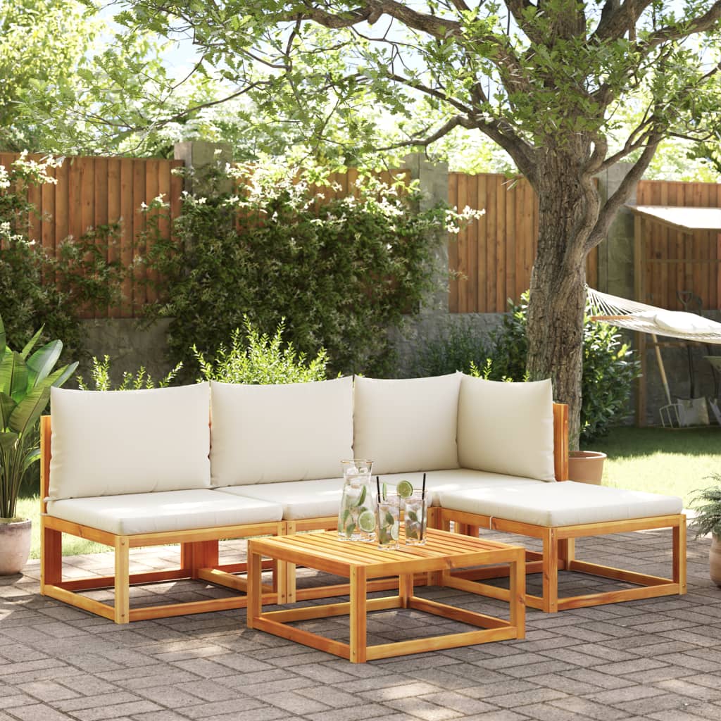 Tuinbank zonder armleuningen met kussens acaciahout & touw is nu te koop bij PeponiXL, paradijselijk wonen!