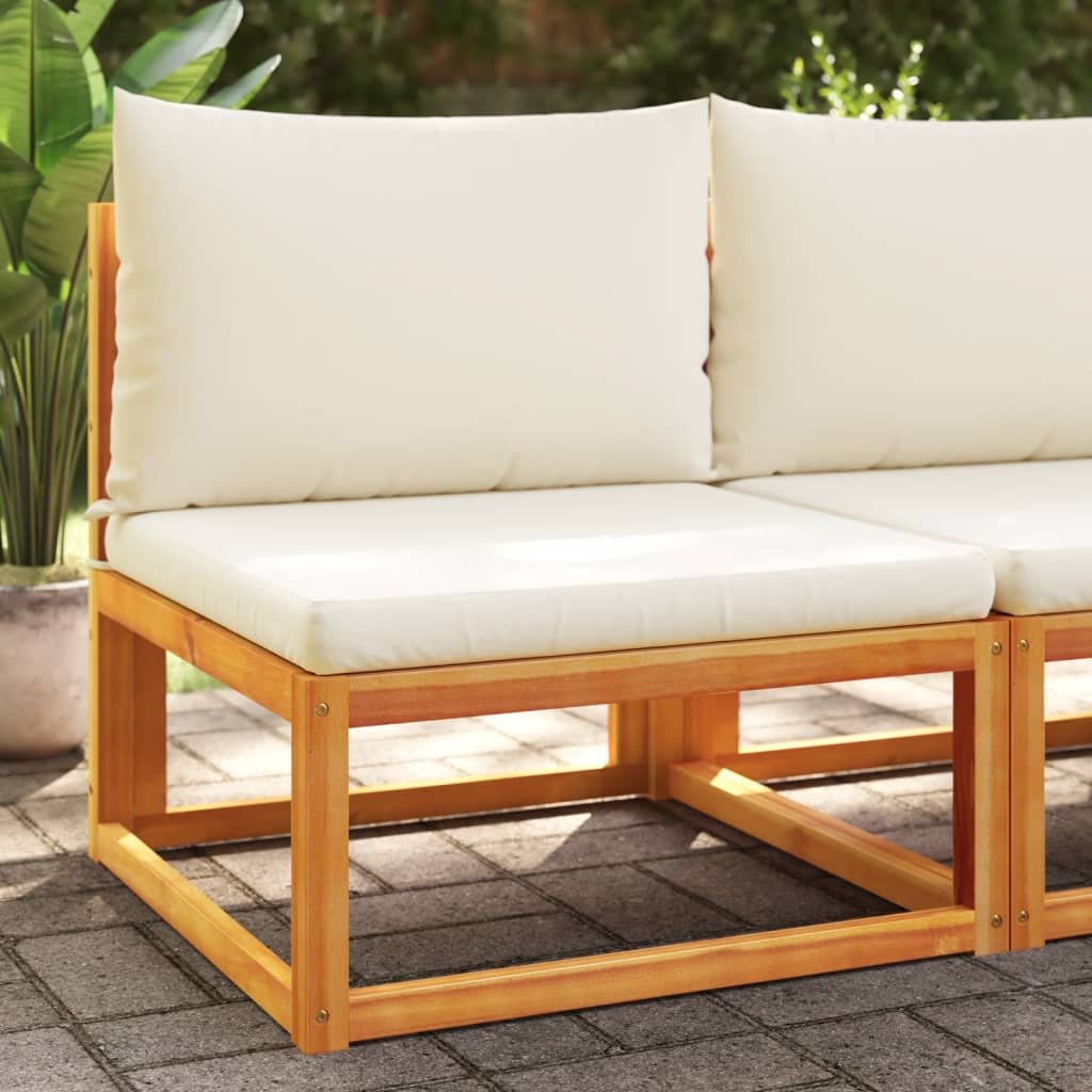 Tuinbank zonder armleuningen met kussens acaciahout & touw is nu te koop bij PeponiXL, paradijselijk wonen!