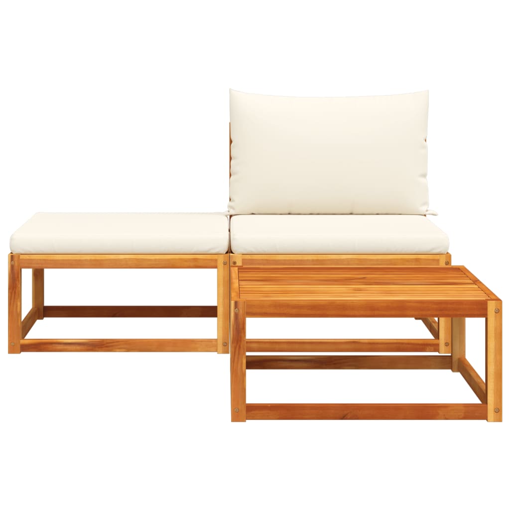 3-delige tuinbankset met kussens acaciahout & rotan is nu te koop bij PeponiXL, paradijselijk wonen!