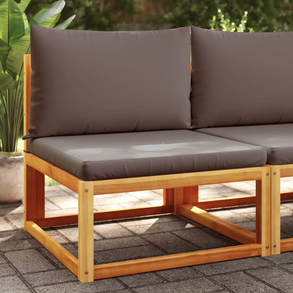 Tuinbank zonder armleuningen met kussens acaciahout & rotan is nu te koop bij PeponiXL, paradijselijk wonen!
