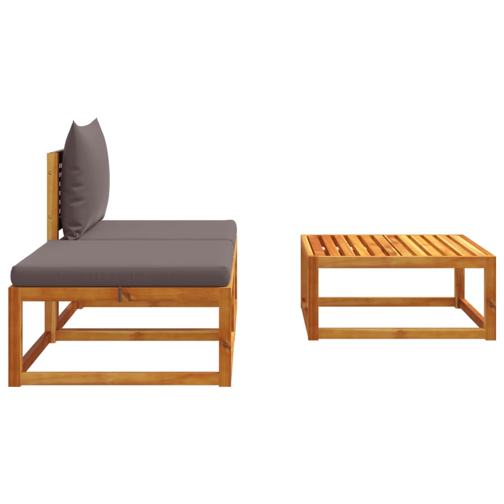 3-delige tuinbankset met kussens acaciahout & rotan is nu te koop bij PeponiXL, paradijselijk wonen!