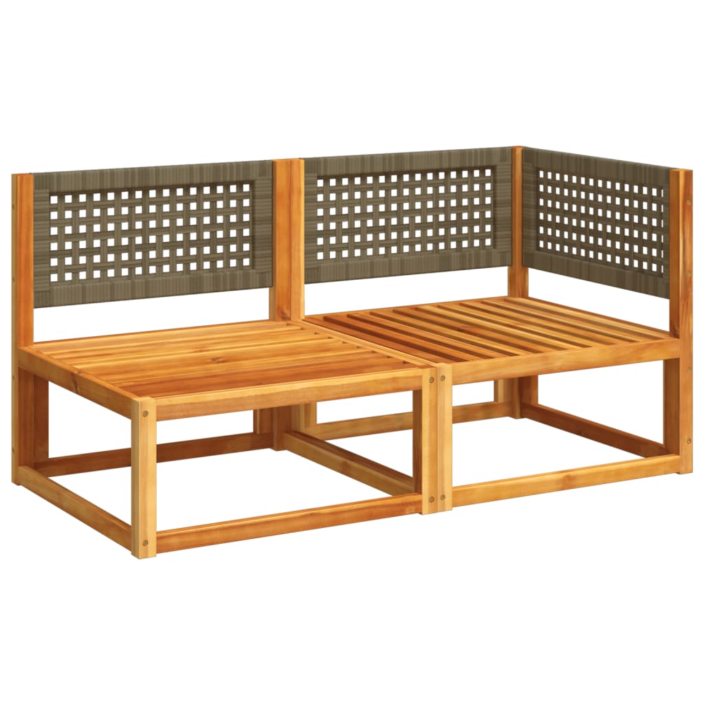 Tuinbank met kussens 2-zits acaciahout & rotan is nu te koop bij PeponiXL, paradijselijk wonen!