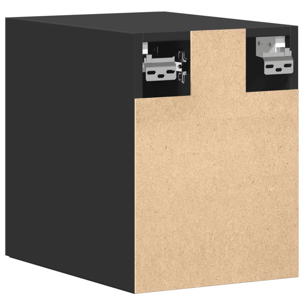 Wandkast 30x42,5x40 cm bewerkt hout zwart is nu te koop bij PeponiXL, paradijselijk wonen!