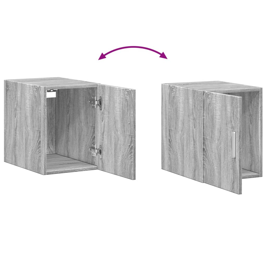 Wandkast 30x42,5x40 cm bewerkt hout grijs sonoma eikenkleurig is nu te koop bij PeponiXL, paradijselijk wonen!