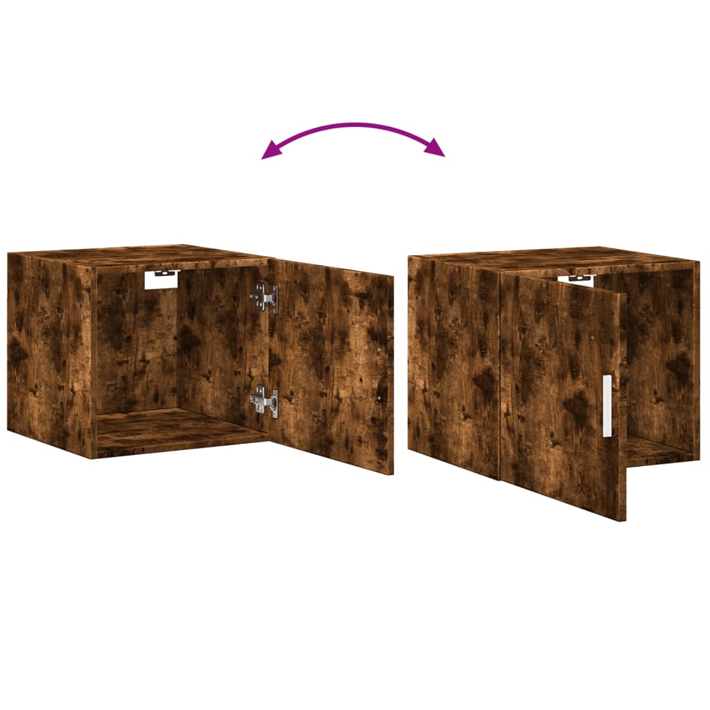 Wandkast 45x42,5x40 cm bewerkt hout gerookt eikenkleurig is nu te koop bij PeponiXL, paradijselijk wonen!