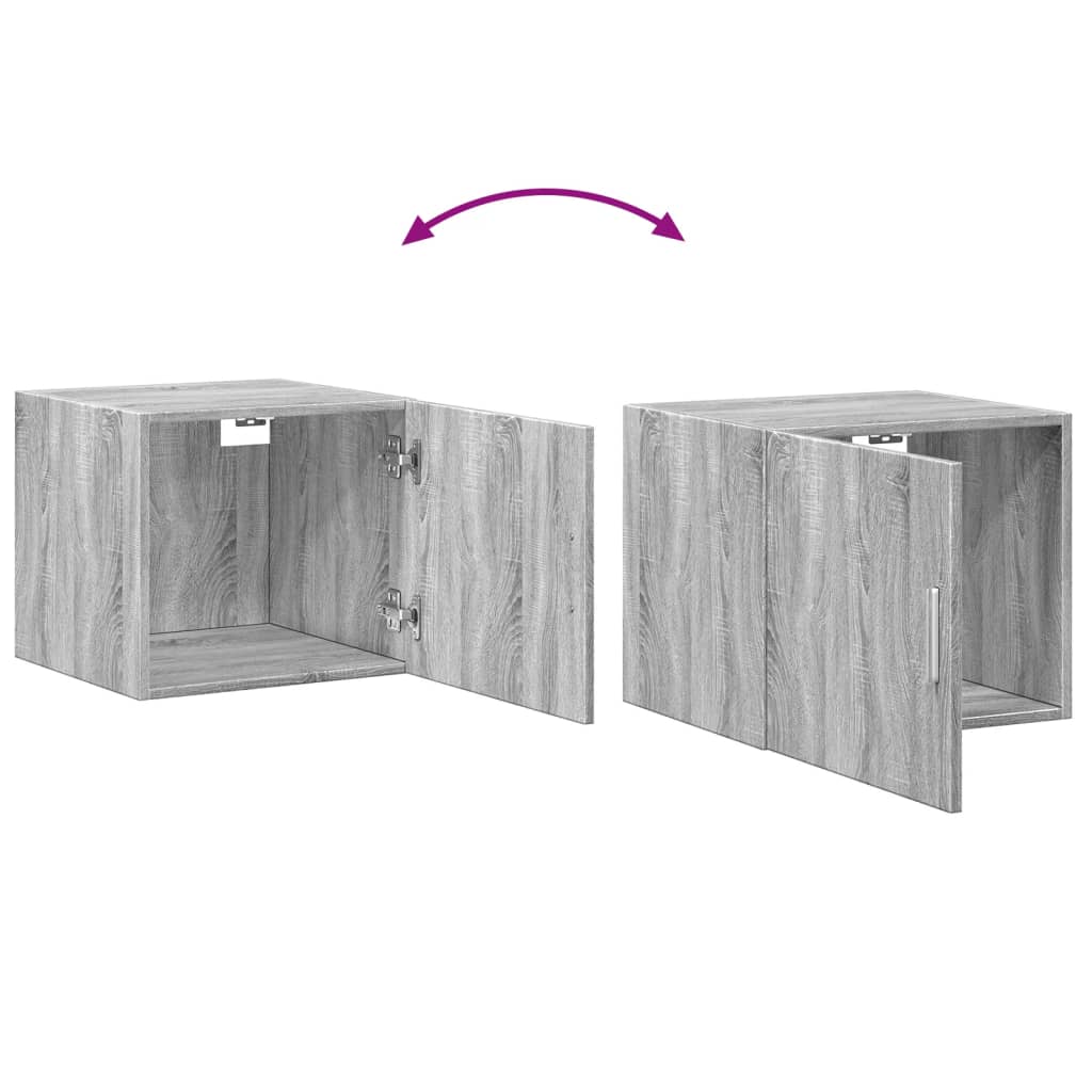 Wandkast 45x42,5x40 cm bewerkt hout grijs sonoma eikenkleurig is nu te koop bij PeponiXL, paradijselijk wonen!