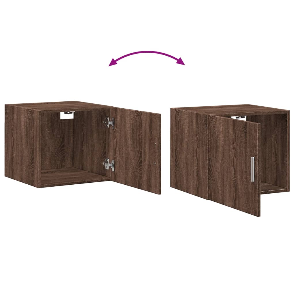 Wandkast 45x42,5x40 cm bewerkt hout bruin eikenkleurig is nu te koop bij PeponiXL, paradijselijk wonen!