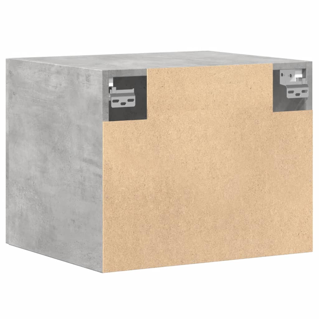 Wandkast 50x42,5x40 cm bewerkt hout betongrijs is nu te koop bij PeponiXL, paradijselijk wonen!
