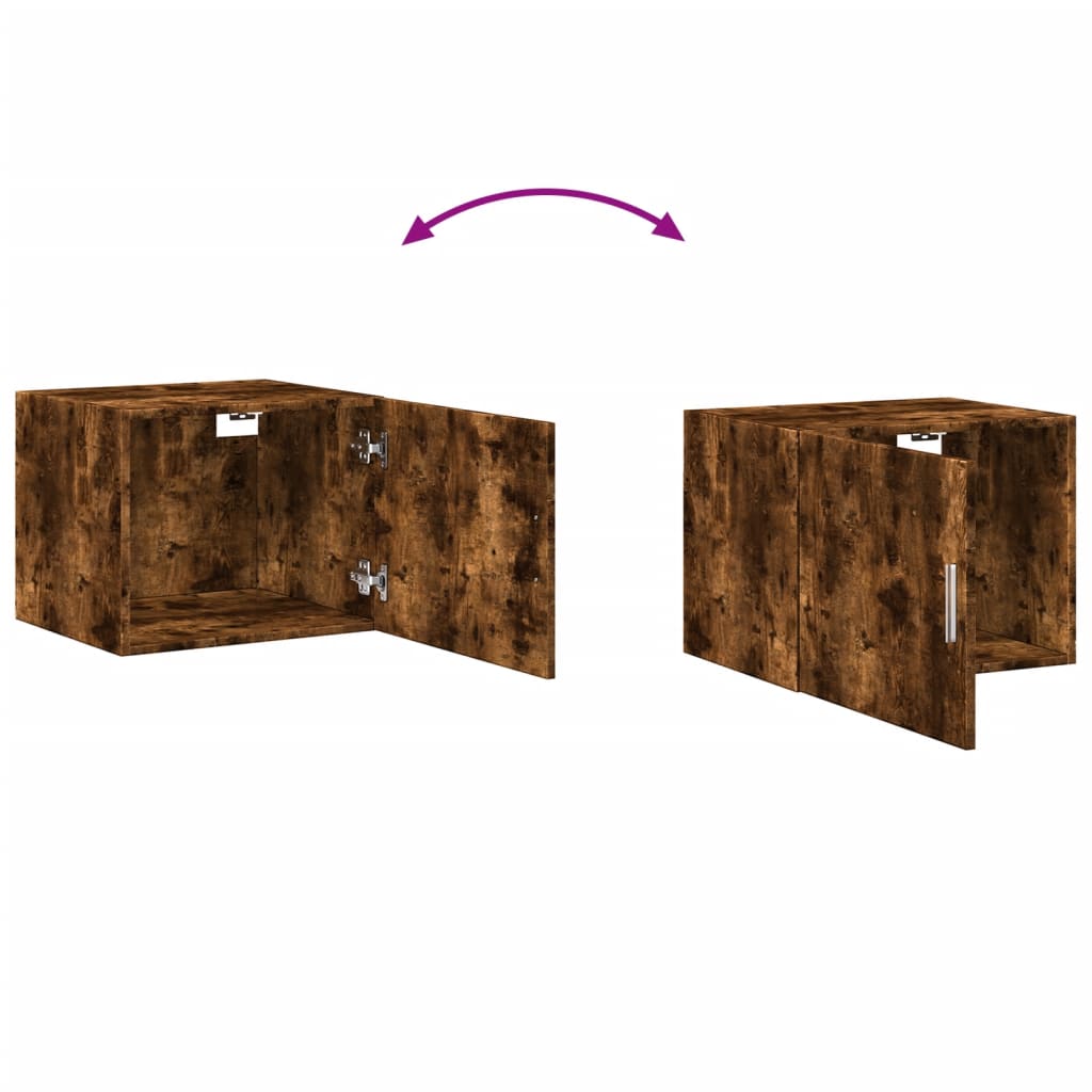 Wandkast 50x42,5x40 cm bewerkt hout gerookt eikenkleurig is nu te koop bij PeponiXL, paradijselijk wonen!