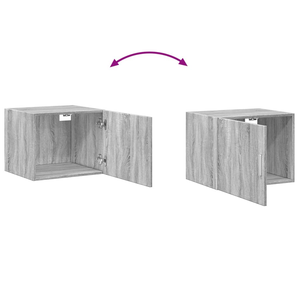 Wandkast 50x42,5x40 cm bewerkt hout grijs sonoma is nu te koop bij PeponiXL, paradijselijk wonen!